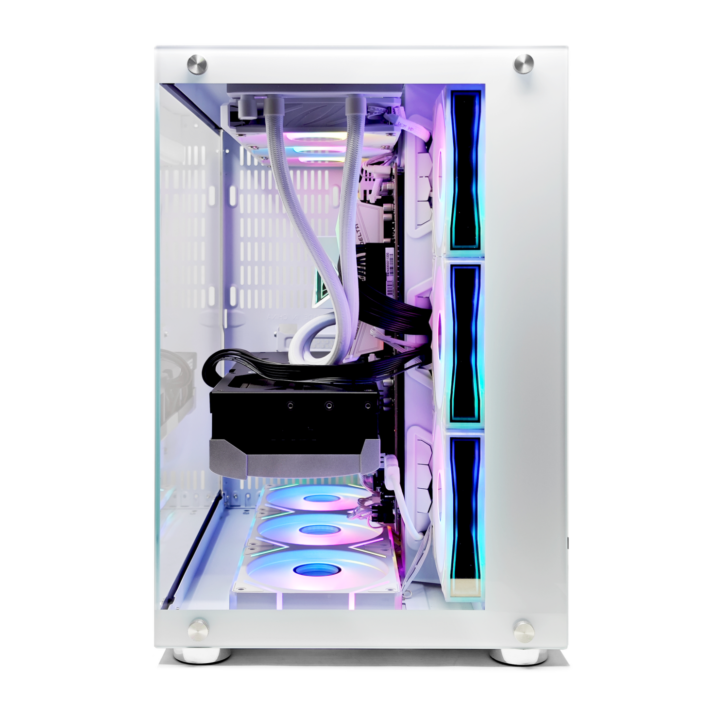 Uniway Gaming PC - White - AMD Ryzen 7-5700X, RTX 5060, 32 GB RAM, 1 TB NVMe SSD, AIO Liquid Cooler, Windows 11 Pro